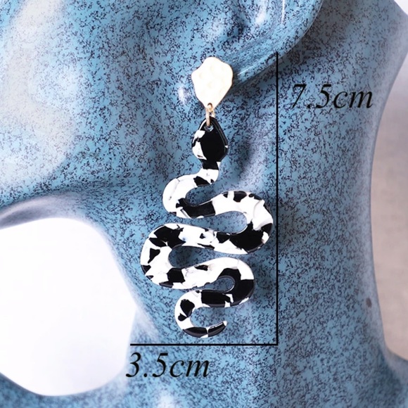 The Ginger - Colorful Acrylic Snake Earrings - Picture 5 of 5